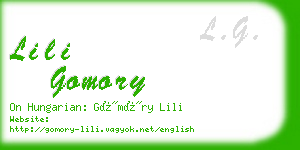 lili gomory business card