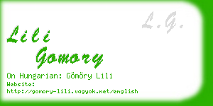 lili gomory business card